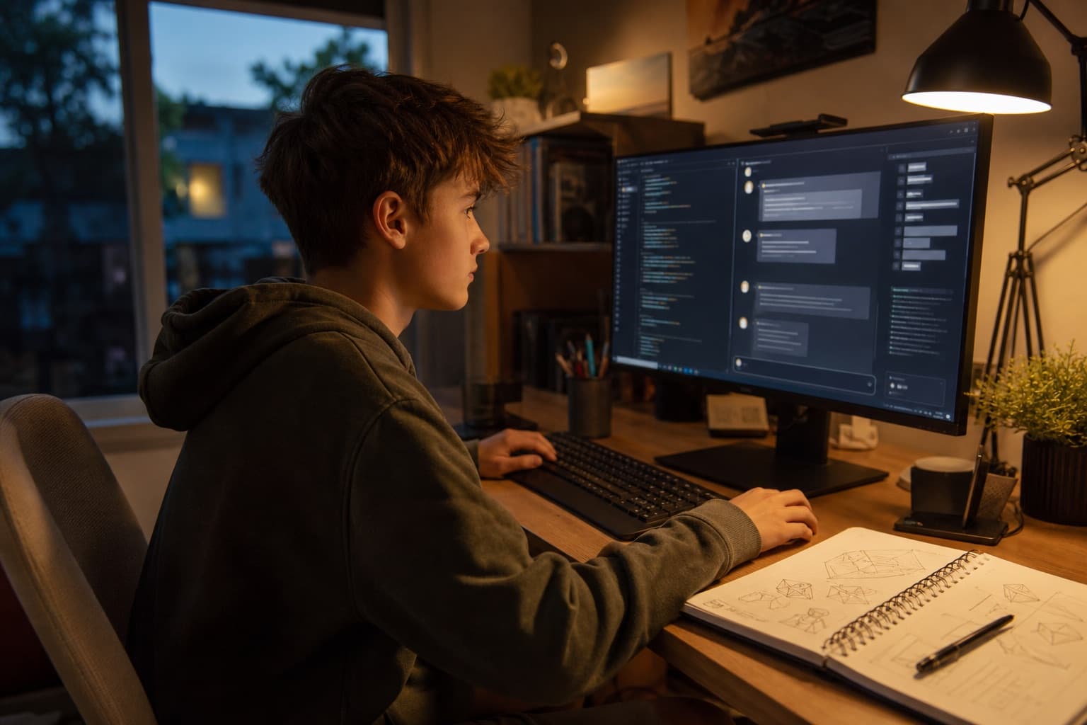 A student learning how to use AI responsibly